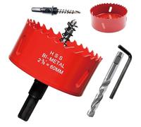 2.36 inch Hole Saw with Quick Change Arbor and Allen Wrench, Bi-Metal M 42 Hole Cutter, Smooth and Fast, 60mm Hole Saw for Wood, Plastic, UPVC, Fiberglass, Plasterboard