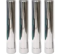 2.36 inch Stove Pipe Straight Chimney Pipe, Stainless Steel Stove Pipe 4 pcs for Hot Tent Stove, Camping Stove Accessories for Vent Smoke Or Exhaust (Length 12.6 inch / 32cm)