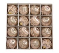 2.36" Velvet Ornaments for Christmas Tree, 16 PCS Glitter Flocked Christmas Ornaments Decorations Balls Set Decor,Shatterproof Tree Hanging Pendant for Xmas Holiday Wedding Party Decoration