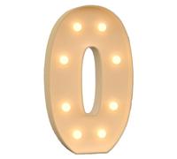 2.3ft/3.3ft/4ft Marquee Light Up Letter 26 Alphabet and 10 Number Pre-Cut Frame Giant Mosaic Numbers Frame Set for Wedding Decoration Party Birthday (Color : Letter 0, Size : C 4ft/120cm)
