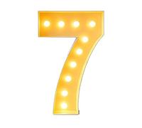 2.3FT Light Up Letters, Large Marquee Cardboard Letters, Mosaic Balloon Arch Stand Pre-cut DIY Number, For Party, Graduation Wedding Decor(Number7,100cm/3.3ft)