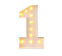 2.3FT Light Up Letters, Large Marquee Cardboard Letters, Mosaic Balloon Arch Stand Pre-cut DIY Number, For Party, Graduation Wedding Decor(Number1,100cm/3.3ft)