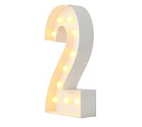 2.3FT Light Up Letters, Large Marquee Cardboard Letters, Mosaic Balloon Arch Stand Pre-cut DIY Number, For Party, Graduation Wedding Decor(Number 2,100cm/3.3ft)