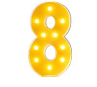2.3FT Light Up Letters, Large Marquee Cardboard Letters, Mosaic Balloon Arch Stand Pre-cut DIY Number, For Party, Graduation Wedding Decor(Number8,100cm/3.3ft)