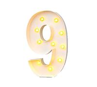 2.3FT Light Up Letters, Large Marquee Cardboard Letters, Mosaic Balloon Arch Stand Pre-cut DIY Number, For Party, Graduation Wedding Decor(Number9,100cm/3.3ft)