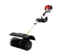 2.3HP 52cc Petrol-Powered Gas Engine Power Brush Broom Easy to Operate Sweeper Artificial with Electric Power Walk Behind Handheld for Outdoor Driveway Turf Grass Snow Cleaning Grit