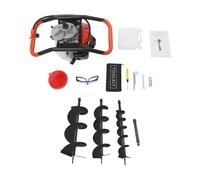 2.3hp Heavy-Duty Auger Post Hole Digger, Air Cooling Post Hole Digger, With 3 Drill Bits, Each Drill Length 31.49in, 30# Steel, For Fence Installation, Tree Planting