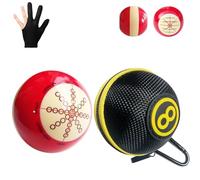 2.3in/57.2mm Billiards Training Cue Ball with Beginner and Advanced Markings, Practice Training Artifact, For Eight Balls, Cue Balls and Billiards Table Accessories (1 Set)