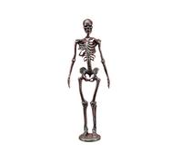 2.3in Brass Black Simulation Human Skeleton Model Miniature Statue,Metal Skeleton Sculpture Figurine Desktop Ornament Home Bonsai Micro Landscape Decr Accessories