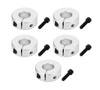2 / 3in Shaft Collar 5Pcs | Aluminum Alloy Clamping Collar for Mechanical Transmission | Oxidation and Abrasion Shaft Fixing for Motors/Machine Tools/Automotive | with 5 Screws