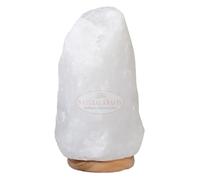 2-3KG White Himalayan Salt Lamp - Natural Crystal Rock Light with Free Certified 2-Pin EU Cable and Bulb | Authentic Handcrafted Lamp by NaturalKrafts from Punjab, Pakistan