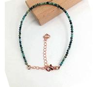2-3mm Beads Necklace Natural Pearl Tourmaline Bracelet Choker Men Female Jewelry Party Gift,African Turquoise,38-40CM Necklace
