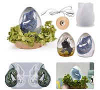 2/3Pcs Dragon Egg Resin Molds Egg Shaped Mold Light Base Dragon Silicone Mold Set for Table Lamp Home Decorations Shaped Resin Silicone Large