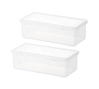 2/3Pcs High Capacity Hard Pencil Case Stackable Water Resistant Clear Pen Box Art Marker Organizers Colored Pencil Case Space Saving Stackable Box