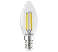 SYLVANIA Platinum E14 LED Candle Bulb - 2.3W Ultra-Efficient Retro Fit - A-Class Warm White Light (2700K) - Long Life, Low Energy - Single Pack