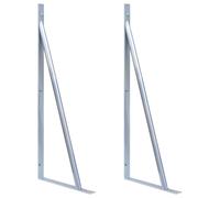 2/3x Support Brackets for Fence Post Galvanised Steel Supporting Foot vidaXL