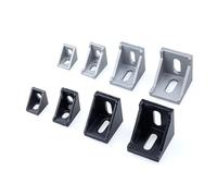 2/4/10/20Pcs Cast Corner Bracket Fittings Angle Connector 2020 2028 2430 3030 4040 4545 6060 for V-Slot T-Slot Aluminium Profile(4040F Silver (4pcs))