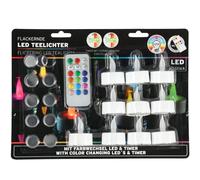 2/4/10 LED tea light set timer function warm white including batteries CR2032