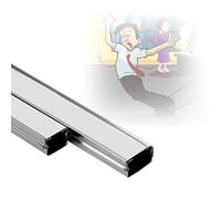 2 4 10 Pcs Stainless Steel Channel Cable Cover, Wire Guard Raceway/cord Lid Channel 20 25 30 40 50 100 Mm Width, Self-adhesive Cable Concealer(2 pcs,L W H 180 x 5 x 30MM)