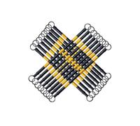 2 4 5 6 8 10 12 16 20 Pcs Retractable Telescopic Safety Cone Bar from 5.2 to 9.8 ft, Traffic Cone Barrier Extension Poles, Engineer Grade Reflective Tape(Yellow and Black,16pcs)