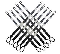 2 4 5 6 8 10 12 16 20 Pcs Retractable Telescopic Safety Cone Bar from 5.2 to 9.8 ft, Traffic Cone Barrier Extension Poles, Engineer Grade Reflective Tape(White and Black,10pcs)