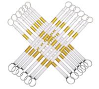 2 4 5 6 8 10 12 16 20 Pcs Retractable Telescopic Safety Cone Bar from 5.2 to 9.8 ft, Traffic Cone Barrier Extension Poles, Engineer Grade Reflective Tape(Yellow and White,12pcs)