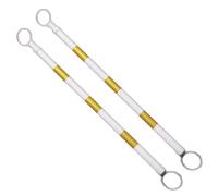 2 4 5 6 8 10 12 16 20 Pcs Retractable Telescopic Safety Cone Bar from 5.2 to 9.8 ft, Traffic Cone Barrier Extension Poles, Engineer Grade Reflective Tape(Yellow and White,2pcs)