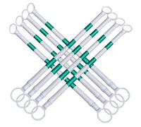 2 4 5 6 8 10 12 16 20 Pcs Retractable Telescopic Safety Cone Bar from 5.2 to 9.8 ft, Traffic Cone Barrier Extension Poles, Engineer Grade Reflective Tape(Green and White,8pcs)