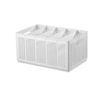 2/4/5/6grid Baskets Storage Bins Closet Drawer Organizer With Handle Underwear Storage Can Be Folded Cabinet Drawer Organizer Space Saving