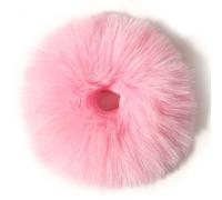 2/4/6/8/10 PCS Plush Faux Fur Rabbit Hair Ties, Fluffy Scrunchy Hair Scrunchie Bobbles Elastic Hair Bands Scrunchie Ponytail Accessories (R,2Pcs)