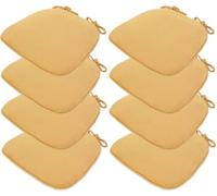 2/4/6/8 Pack Yellow U-Sd Dining Chair Cushions Non-Slip Kitchen Seat Pads Machine Washable Covers 41x43cm Perfect for Dining Room Comfort and Style