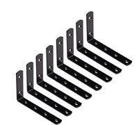 2/4/6/8 Pcs Heavy Duty Shelf Brackets Wall Brackets For Shelves Shelving Bracket Black Wrought Iron Wall Mounted Shelving Supporter Outdoor Decorative Corner Bracket With Screws,75*125*20mm
