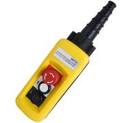 2/4/6/8 Pushbuttons Double Speed/Single speed Hoist Crane Pendant Control Stations With Emergency Stop For circuits XAC-A271(Black,Single speed 1pcs)