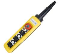 2/4/6/8 Pushbuttons Double Speed/Single speed Hoist Crane Pendant Control Stations With Emergency Stop For circuits XAC-A271(Orange,Single speed 1pcs)