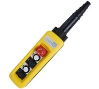 2/4/6/8 Pushbuttons Double Speed/Single speed Hoist Crane Pendant Control Stations With Emergency Stop For circuits XAC-A271(Gold,Single speed 1pcs)