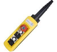 2/4/6/8 Pushbuttons Double Speed/Single speed Hoist Crane Pendant Control Stations With Emergency Stop For circuits XAC-A271(GRAY,Single speed 1pcs)
