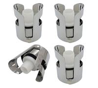 2/4/6/8Pcs Reusable Wine Stopper with Steel Clip Vacuum Seal Silicone Cork for Champagne Beer Bottles & Freshness Preservation Steel Wine Stopper