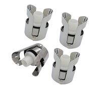 2/4/6/8Pcs Reusable Wine Stopper with Steel Clip Vacuum Seal Silicone Cork for Champagne Beer Bottles & Freshness Preservation Restaurant Grade Wine Plugs