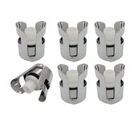 2/4/6/8Pcs Silicones and Steel Wine Cork Preserver with Clip Champagnes Bottle Stopper Plugs for Oxidation Prevention Multipurpose Beverage Stopper