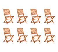 2/4/6/8x Folding Garden Chairs Eucalyptus Wood Seat with/without Armrest vidaXL
