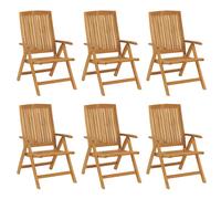 2/4/6/8x Reclining Garden Chairs Solid Wood Teak Recliner Armchair vidaXL