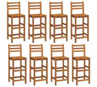 2/4/6/8x Solid Acacia Wood Bar Stools Dining Seating Furniture Kitchen vidaXL