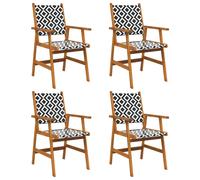 2/4/6/8x Solid Acacia Wood Garden Chairs Outdoor Dining Chair Seating vidaXL