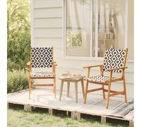 2/4/6/8x Solid Acacia Wood Garden Chairs Outdoor Dining Chair Seating vidaXL