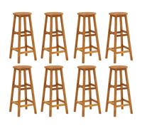 2/4/6/8x Solid Wood Acacia Bar Stools Kitchen Dining Chair Seating Set vidaXL