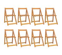2/4/6/8x Solid Wood Acacia Folding Garden Chairs Wooden Dining Seat vidaXL