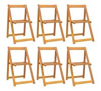 2/4/6/8x Solid Wood Acacia Folding Garden Chairs Wooden Dining Seat vidaXL
