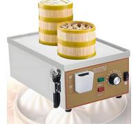 2/4/6-Hole Commercial Electric Steamed Bun Machine,Dim Sum Electric Steamer,30-110°C Precise Temperature Control Independent Water Supply Stainless Steel Steamer for Buns,Dumplings,More 2holes-220V