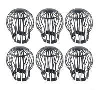 2/4/6 Pack Downspout Gutter Guards Black Plastic Gutter Guard Strainer Filter Outdoor Gutter Drain Cover for Stop Leaf Debris Blockage(6PCS)
