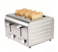 2/4/6 Slices Toaster, Commercial Toaster with 7-Gear Baking Adjust & 38MM Extra Wide Slots, Toasted Bread Slices/Defrost/Cancel Auto Pop-up, Electric Toasters for Home Kitchen Parties 4 Slice